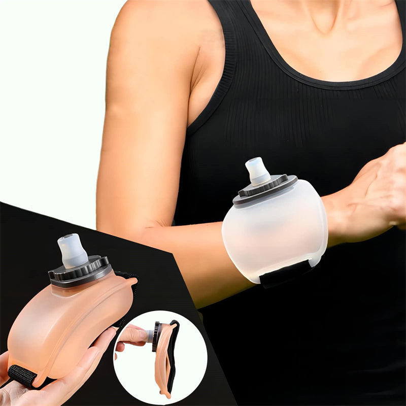 Portable wrist water bottle
