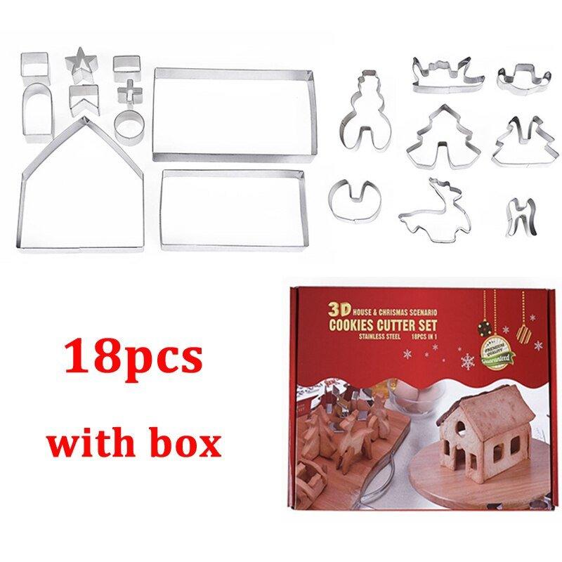 3D Gingerbread house cookie set - cookie cutter set - MAGICO
