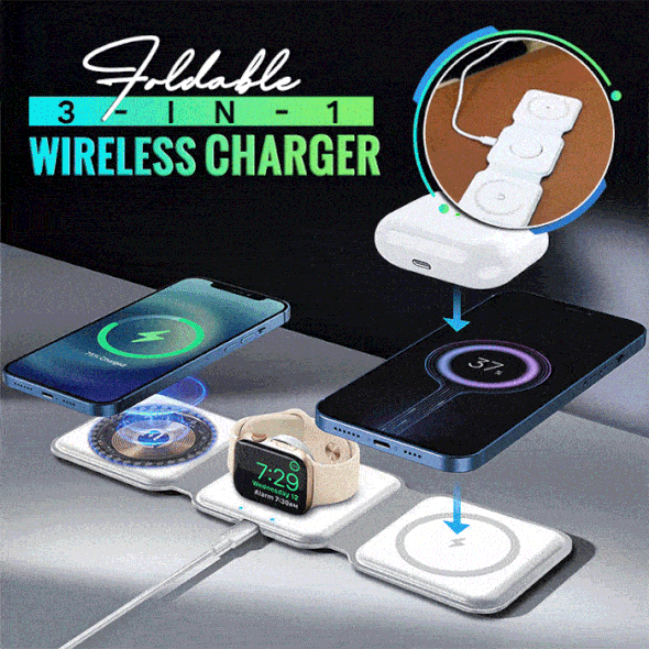 Foldable 3-in-1 Wireless Charger - MAGICO
