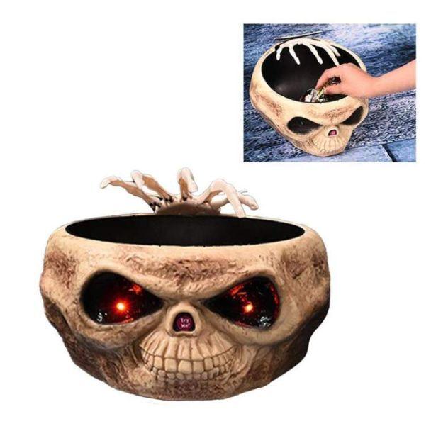 Animated Halloween Candy Bowl with scary hand - Halloween toys - MAGICO